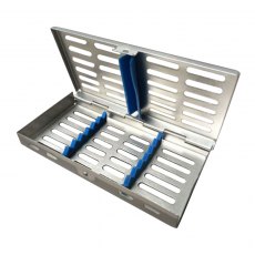 Sterilisation cassette - fixed lid, 7 instruments Sterilisation cassette - fixed lid, 7 instruments
